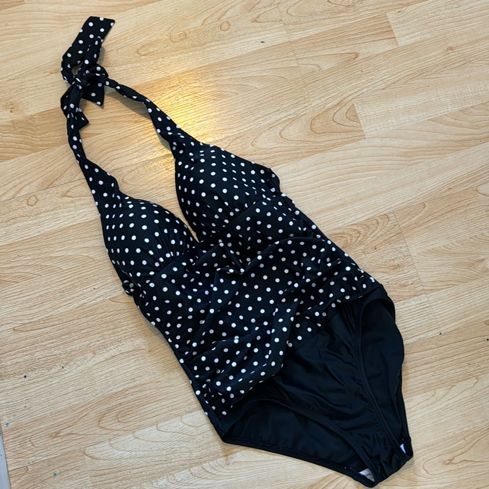 2 Bamboo Polka Dot Bathing Suit